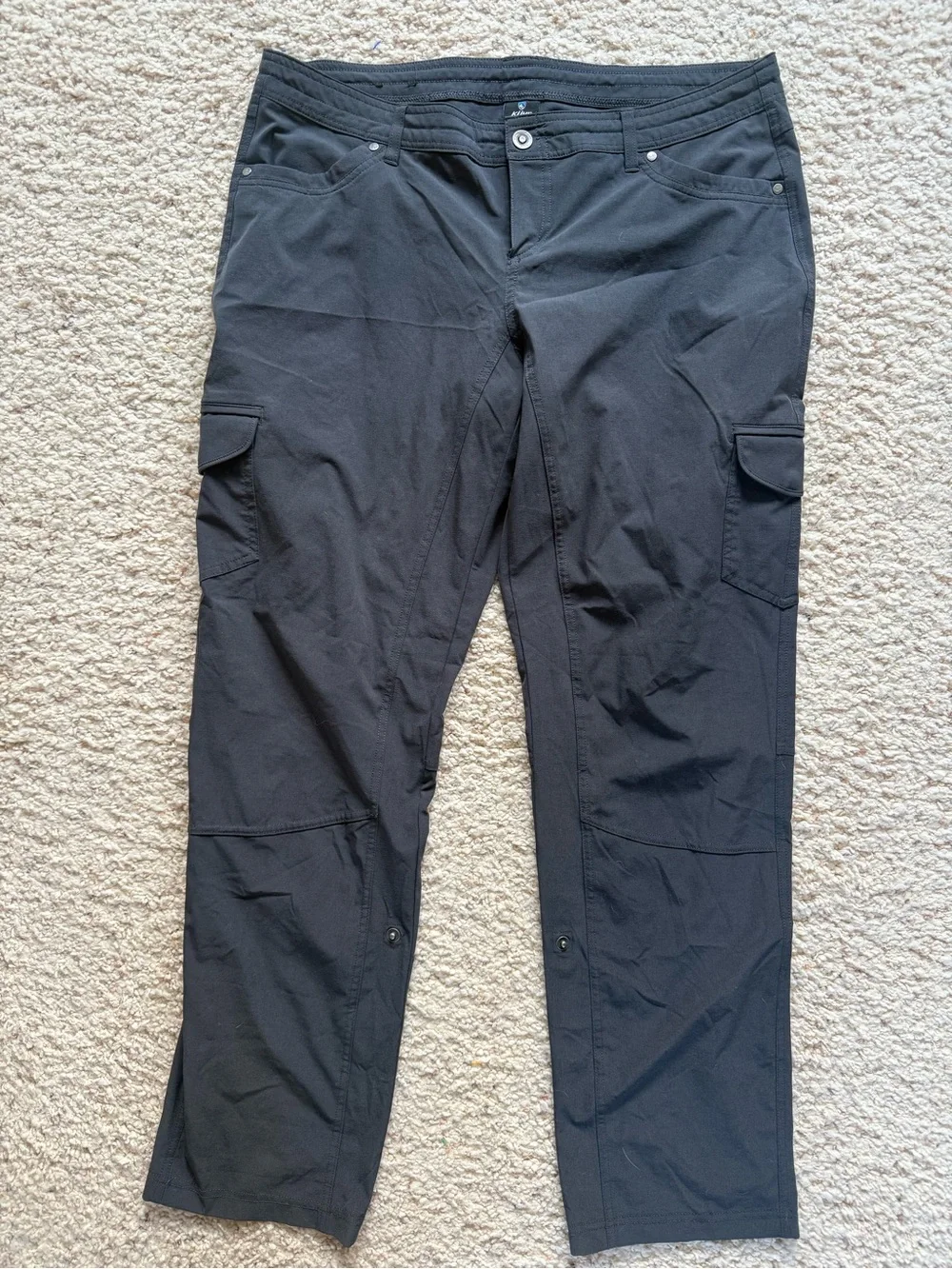 Kuhl Pants Freeflex Roll-Up Women's 16 Reg Gray Hiking Climbing Outdoors 6326